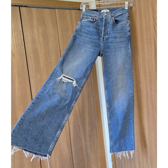 RE/DONE 70s Ultra High Rise Stove Pipe Jeans - Picture 4 of 16